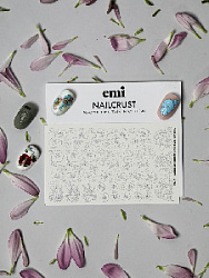 NAILCRUST Трафареты-слайдеры №63 Анютины глазки и гортензии